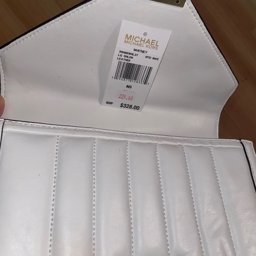 Michael Kors white Whitney purse